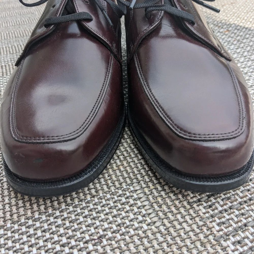 Vintage FLORSHEIM Burgundy Leather‎ Oxford Dress shoes size 9.5